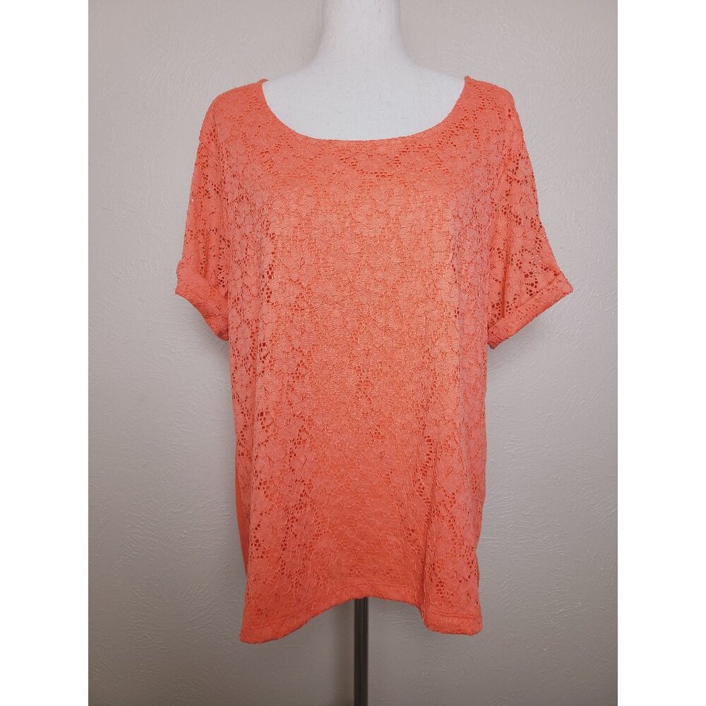 Company Ellen Tracy Womens Top Blouse Shirt Orange Size XXL A484